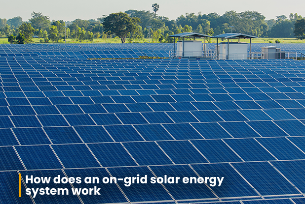 How does an on grid solar energy system work